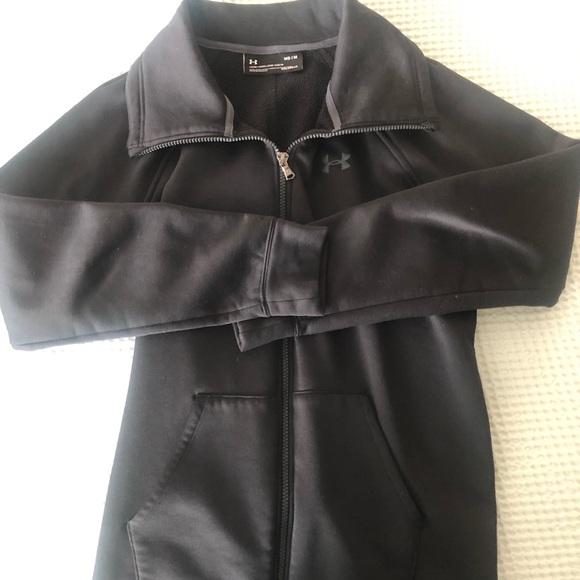 Under Armour Cold Gear “Storm” Black  Full-Zip Fleece Lined Fitted Jacket Medium - Picture 2 of 14